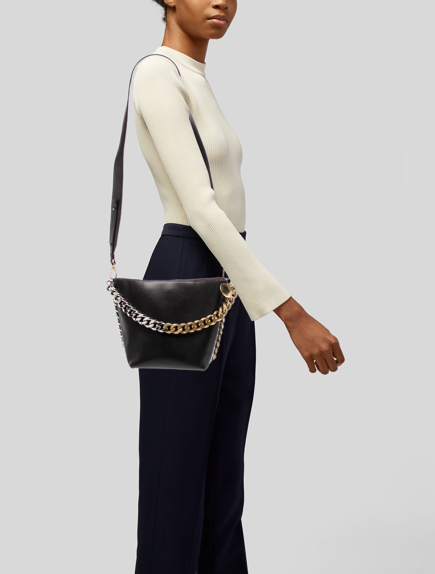 Stella McCartney Vegan Suede Top Handle Bag - Blue Handle Bags