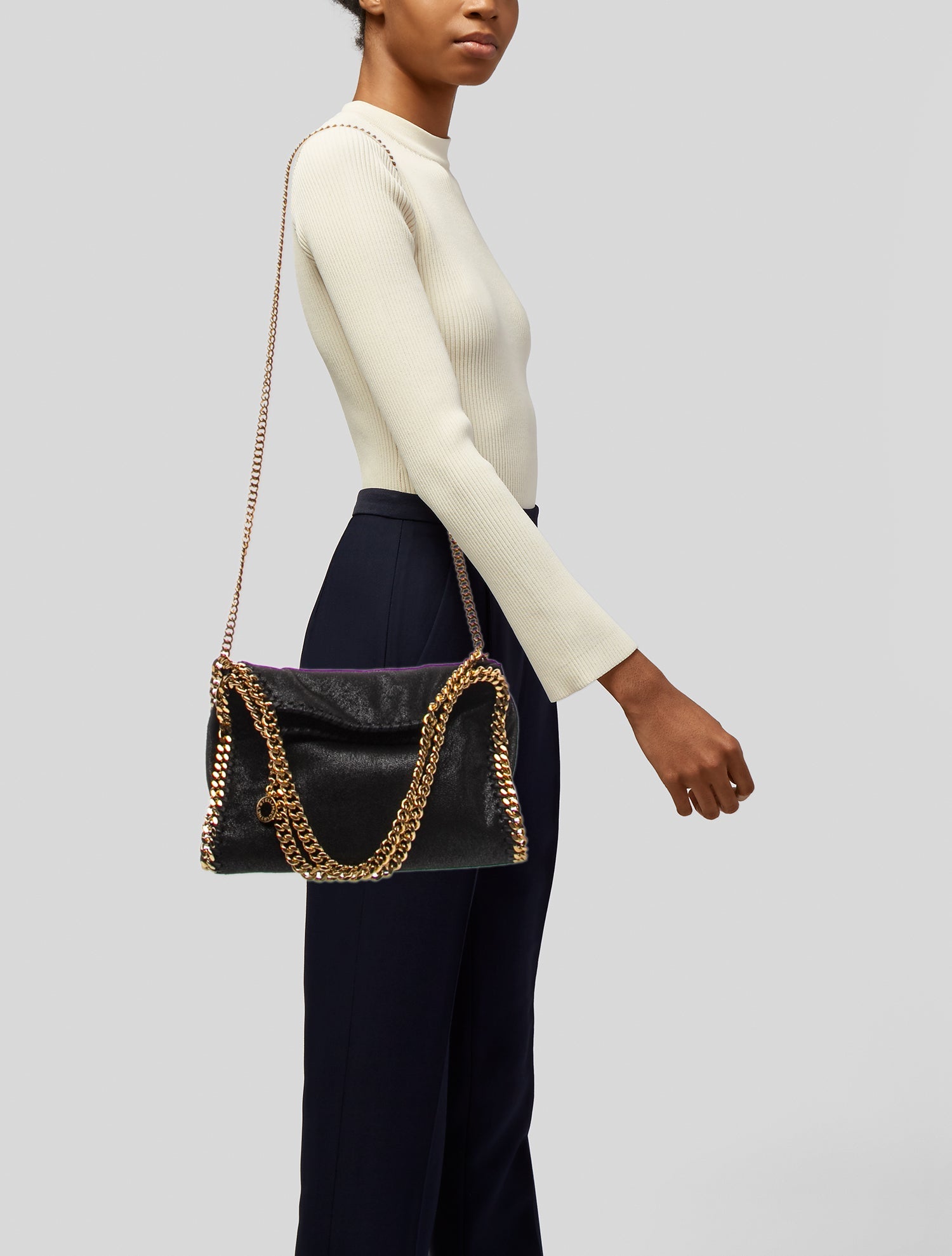 Stella McCartney Logo Bag Charm - Gold Keychains, Accessories