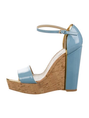 Stella McCartney Vegan Leather Wedge Sandals