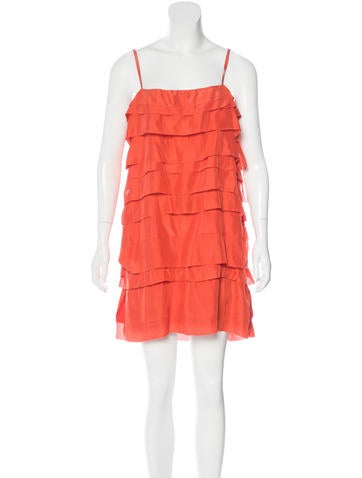 Stella McCartney Silk Ruffle-Trimmed Dress