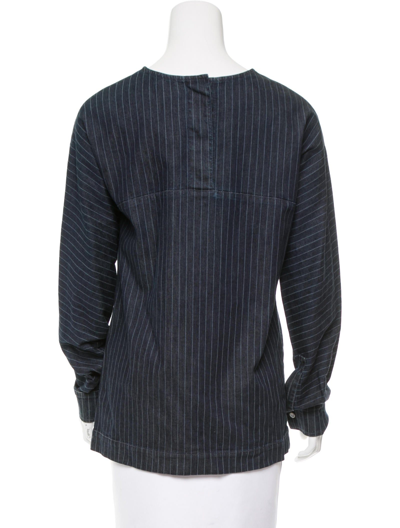 Stella McCartney Pinstripe Denim Top Clothing STL46713 The RealReal