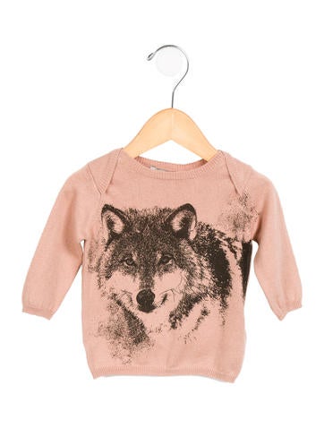 Stella McCartney Girls' Wolf Print Knit Top w/ Tags