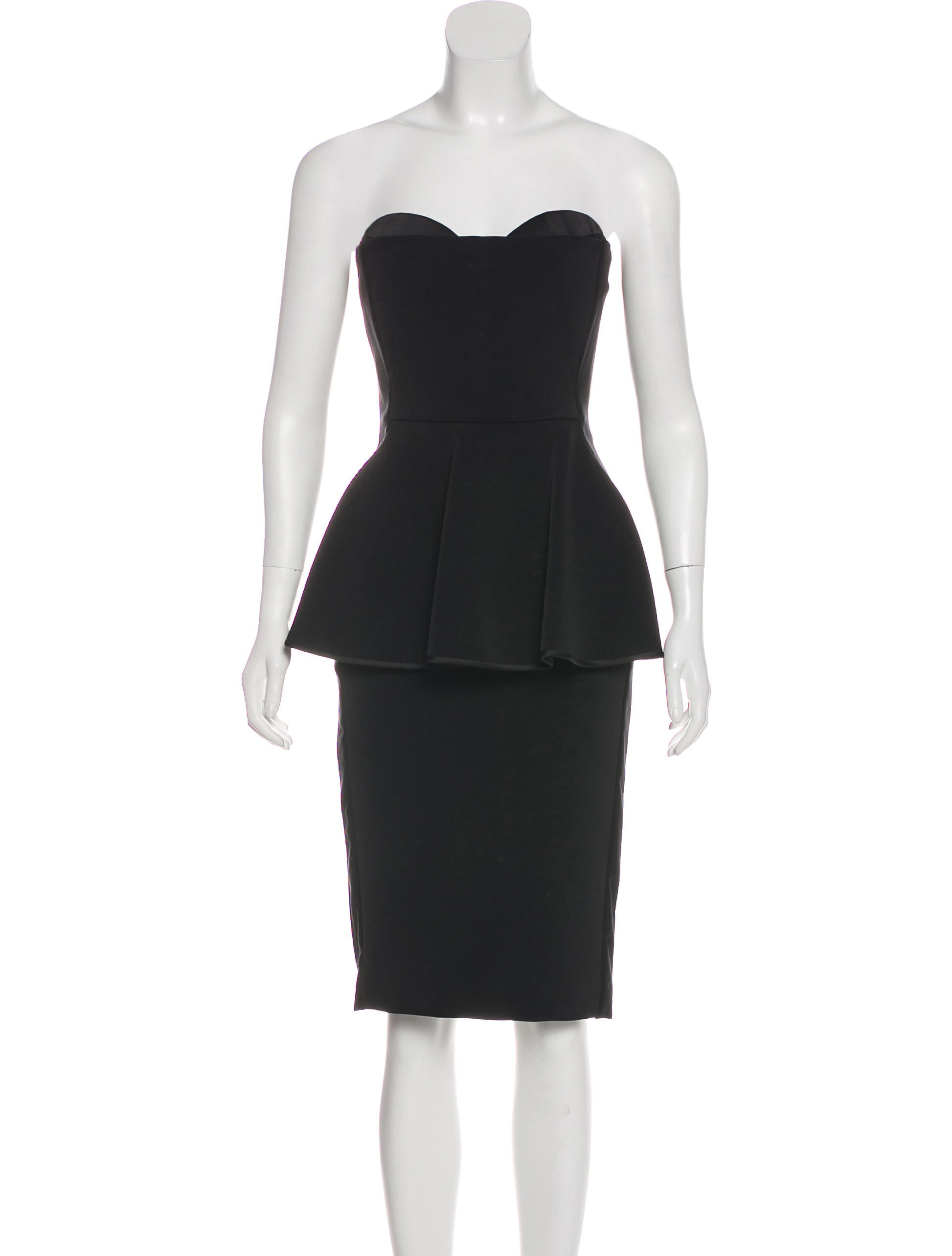 Stella McCartney Strapless Peplum Dress - Black Dresses, Clothing - STL89653 | The RealReal Stella McCartney Strapless Peplum Dress - Black Dresses, Clothing - STL89653 | The RealReal