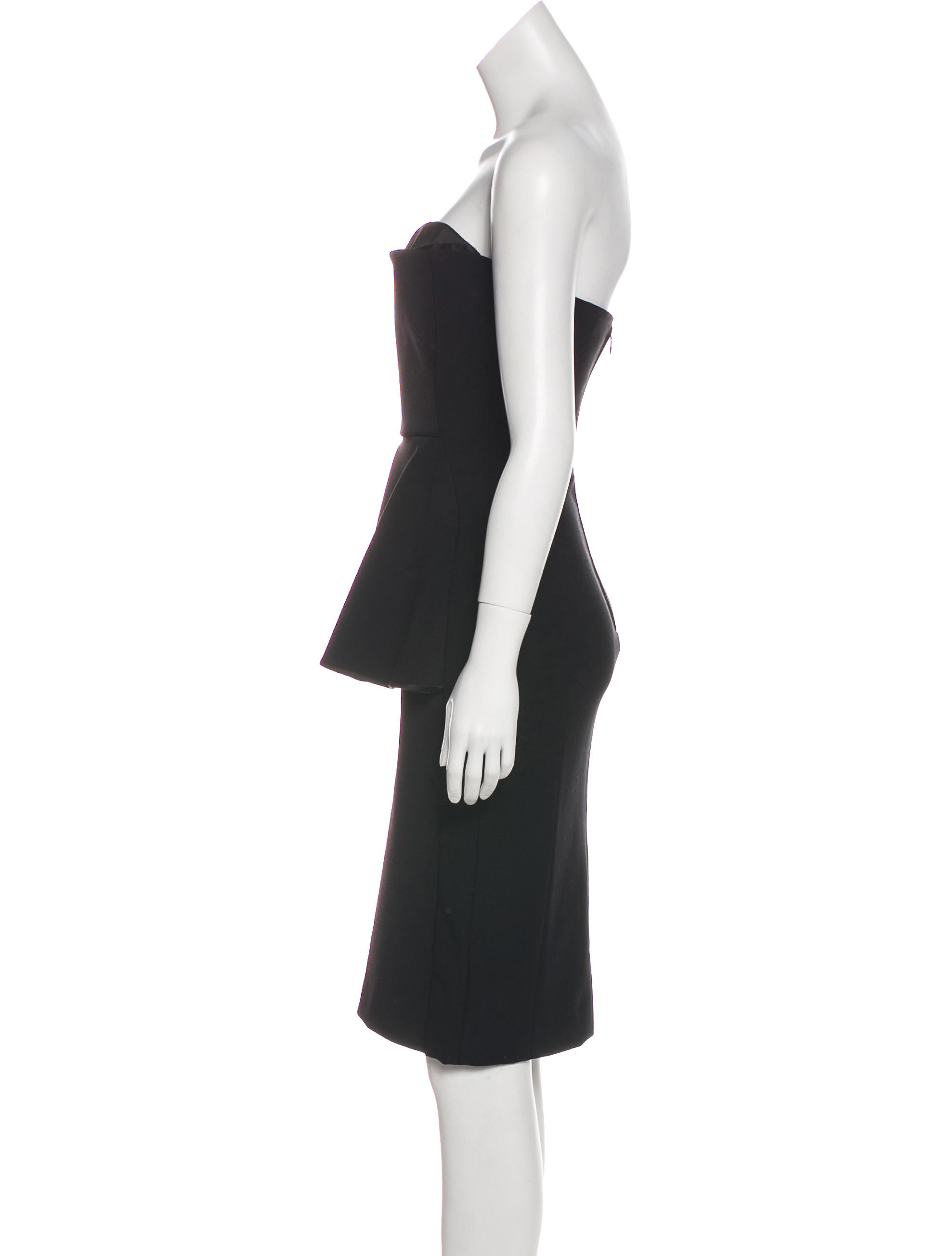 stella mccartney peplum dress Women Plum Compact Knit Peplum Dress