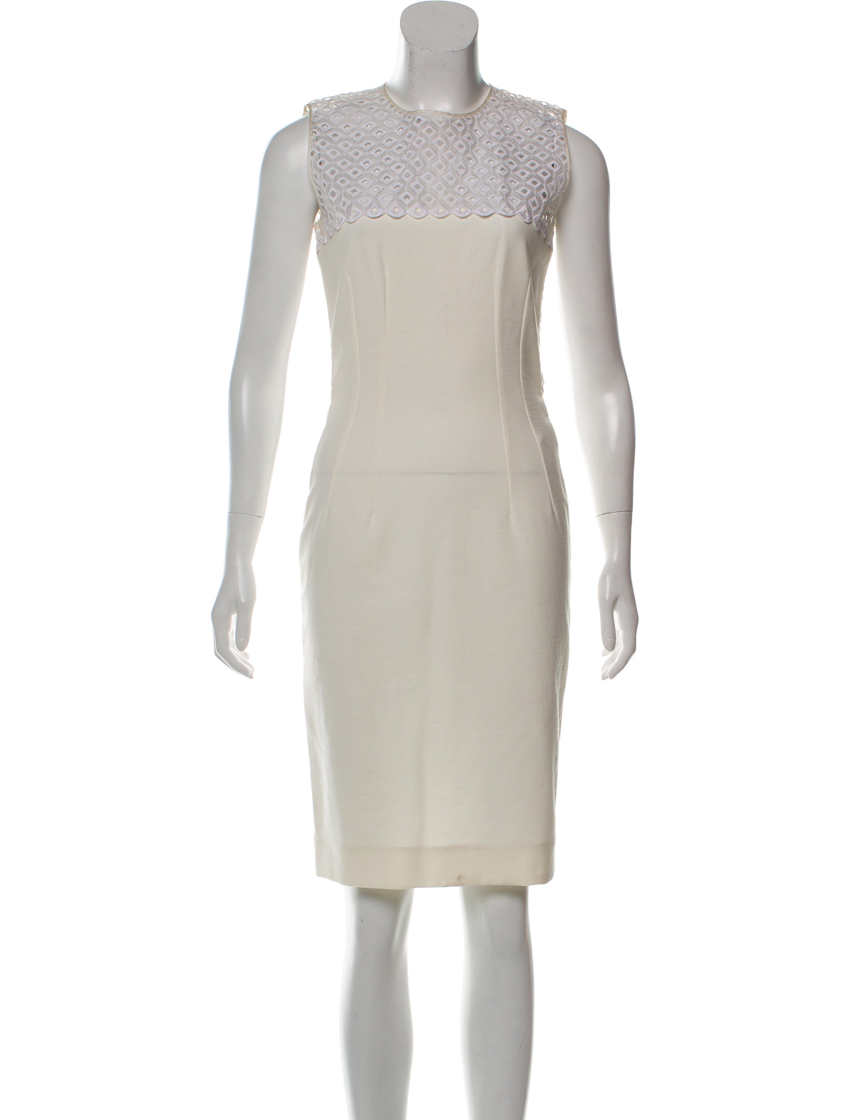 Stella McCartney Eyelet Knee-Length Dress