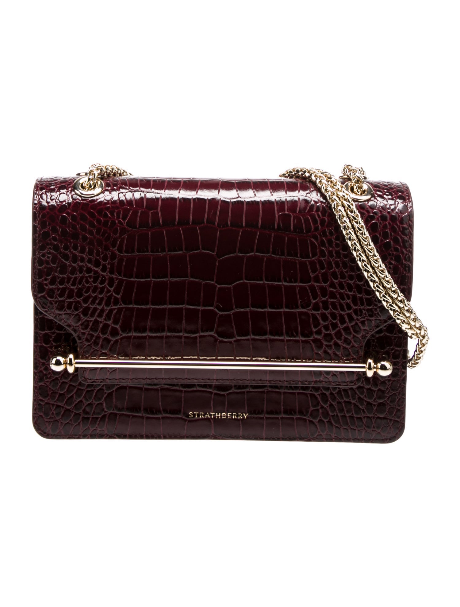 Strathberry Embossed Leather Shoulder Bag