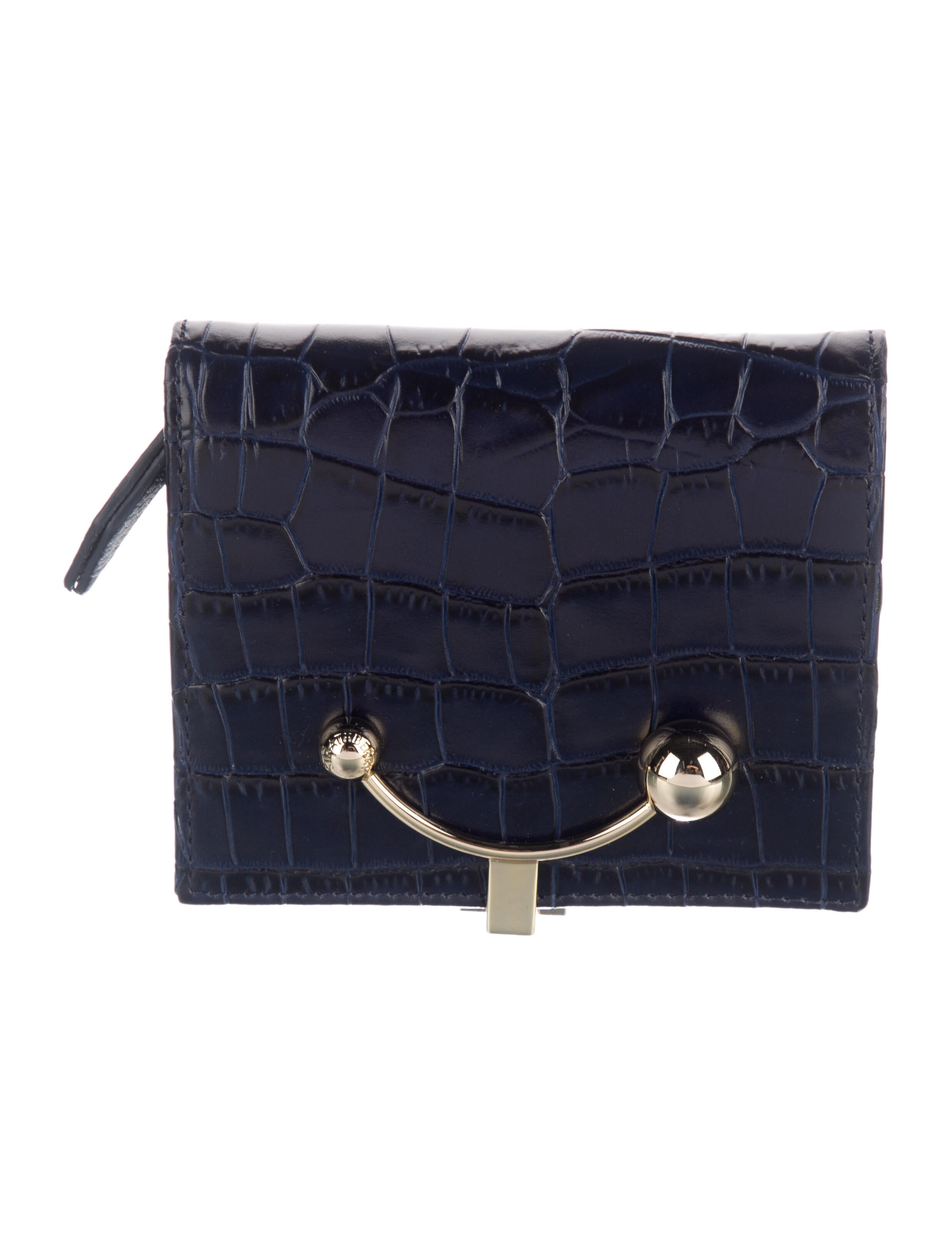 Strathberry Embossed Leather Compact Wallet