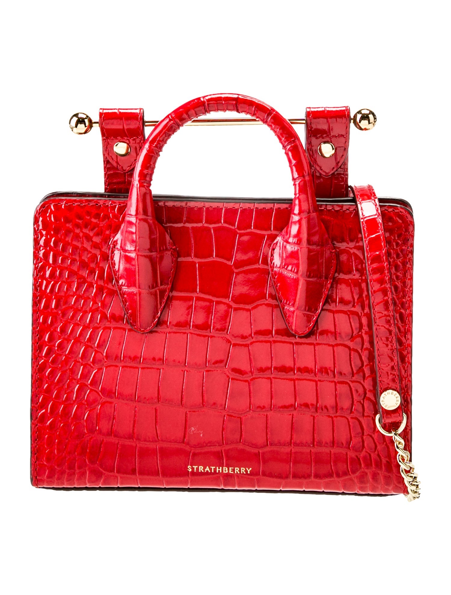 Strathberry Embossed Leather Shoulder Bag