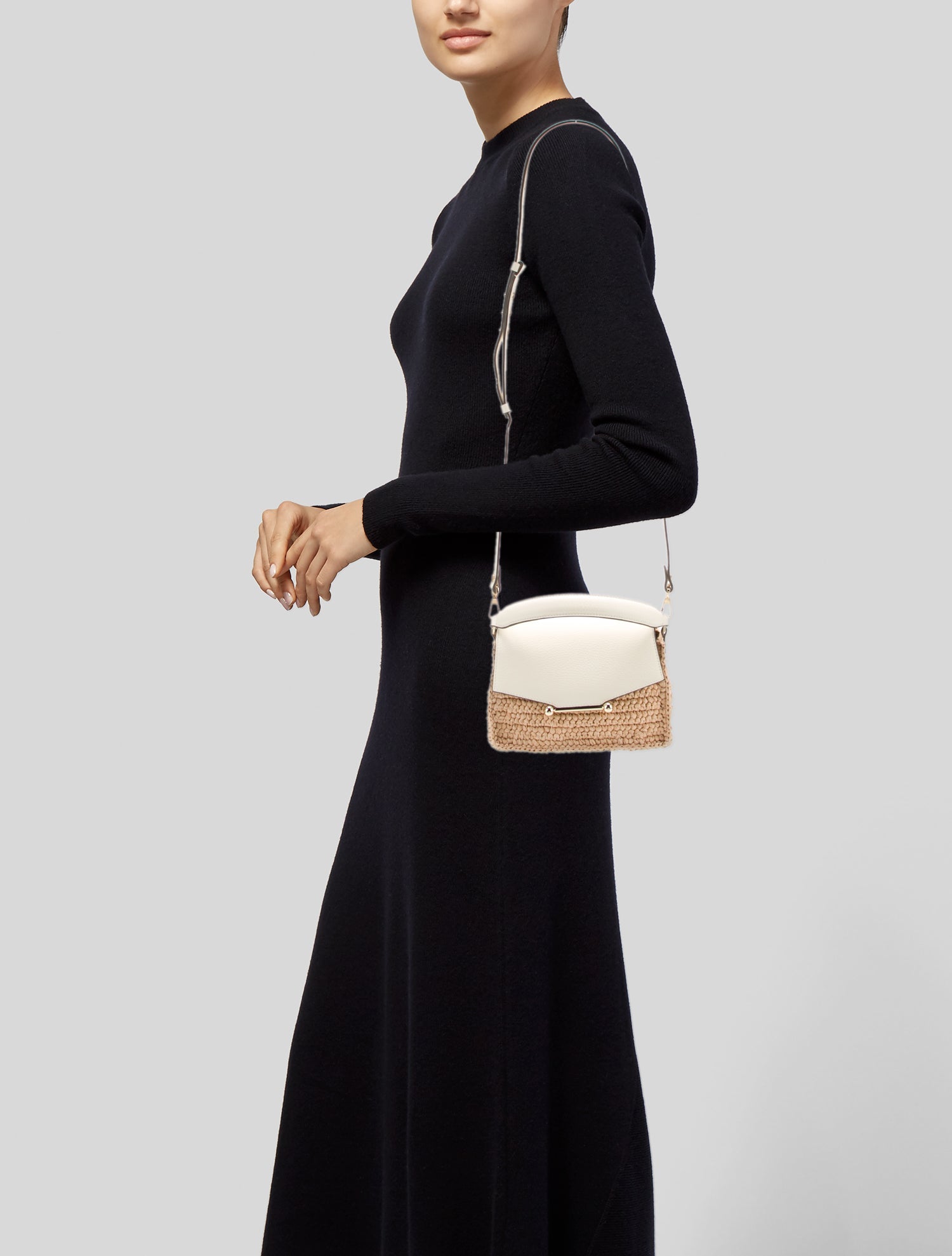 Strathberry Raffia Shoulder Bag