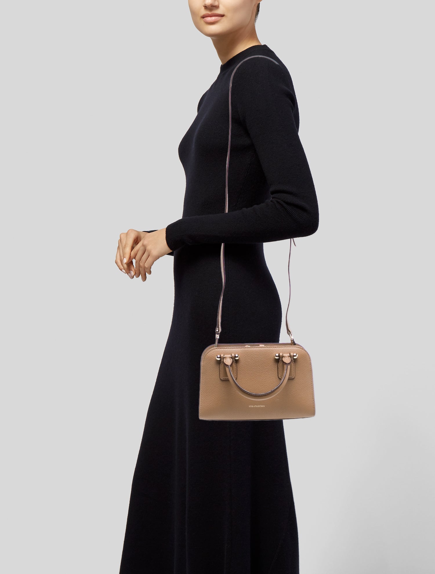 Strathberry Leather Top Handle Bag