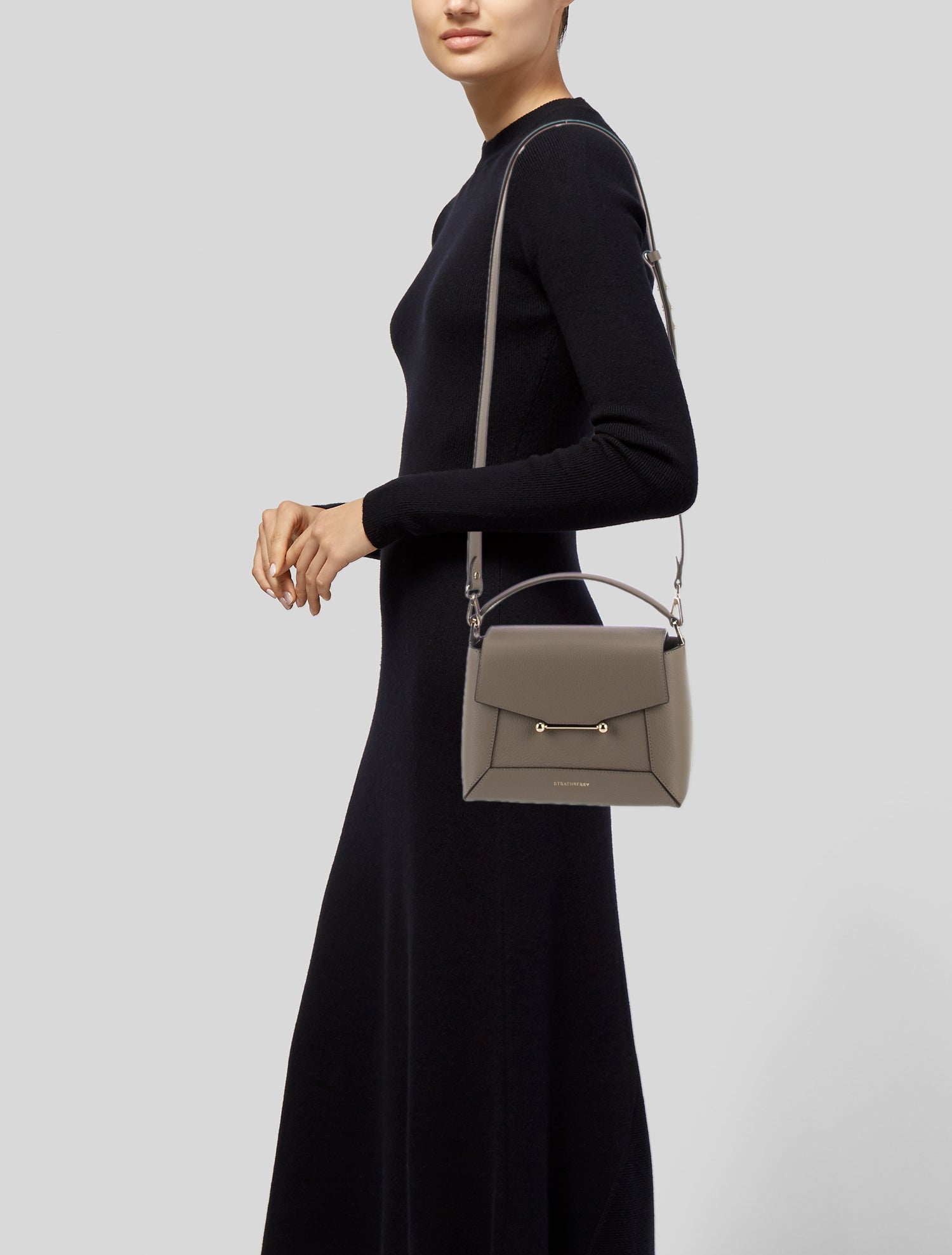 Strathberry Leather Top Handle Bag