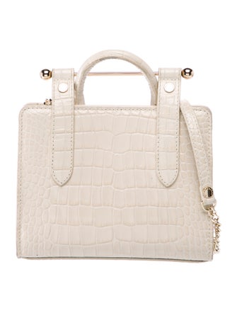 Strathberry Embossed Leather Top Handle Bag