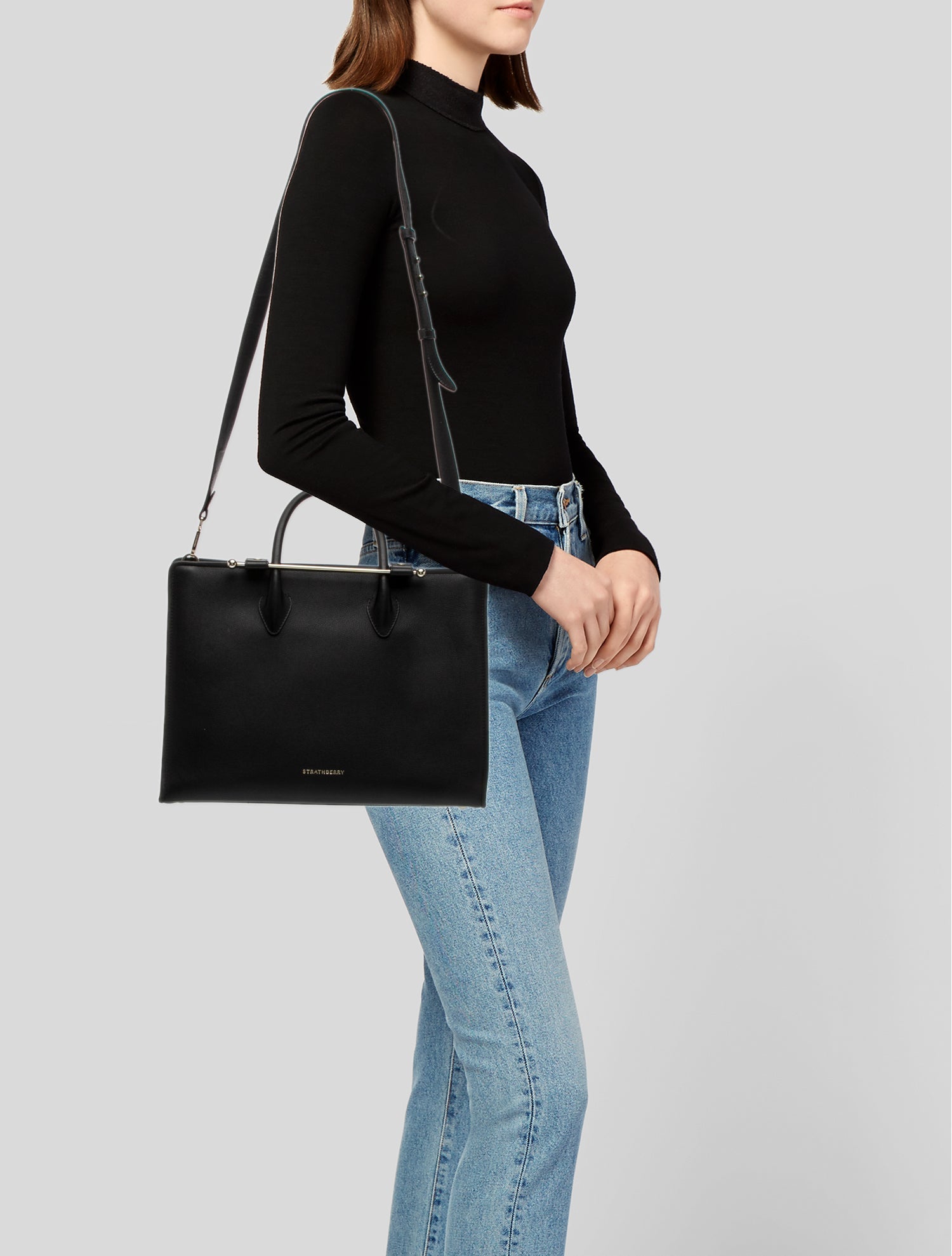 Strathberry Leather Top Handle Bag