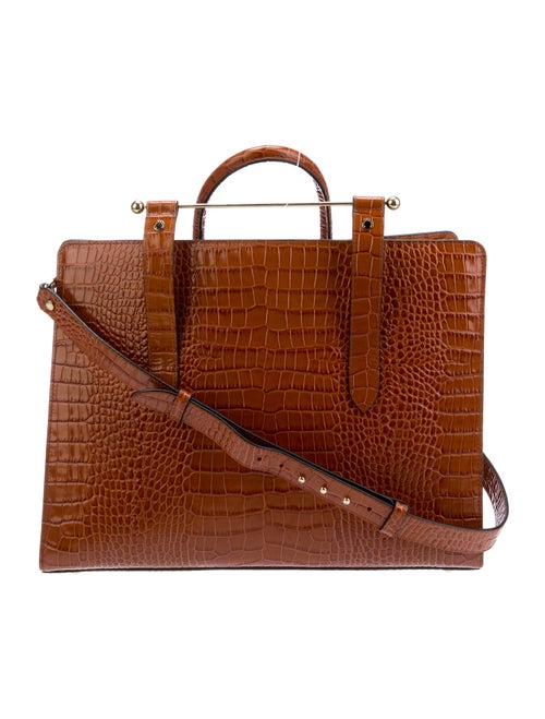 Strathberry Embossed Leather Top Handle Bag