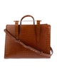 Strathberry Embossed Leather Top Handle Bag