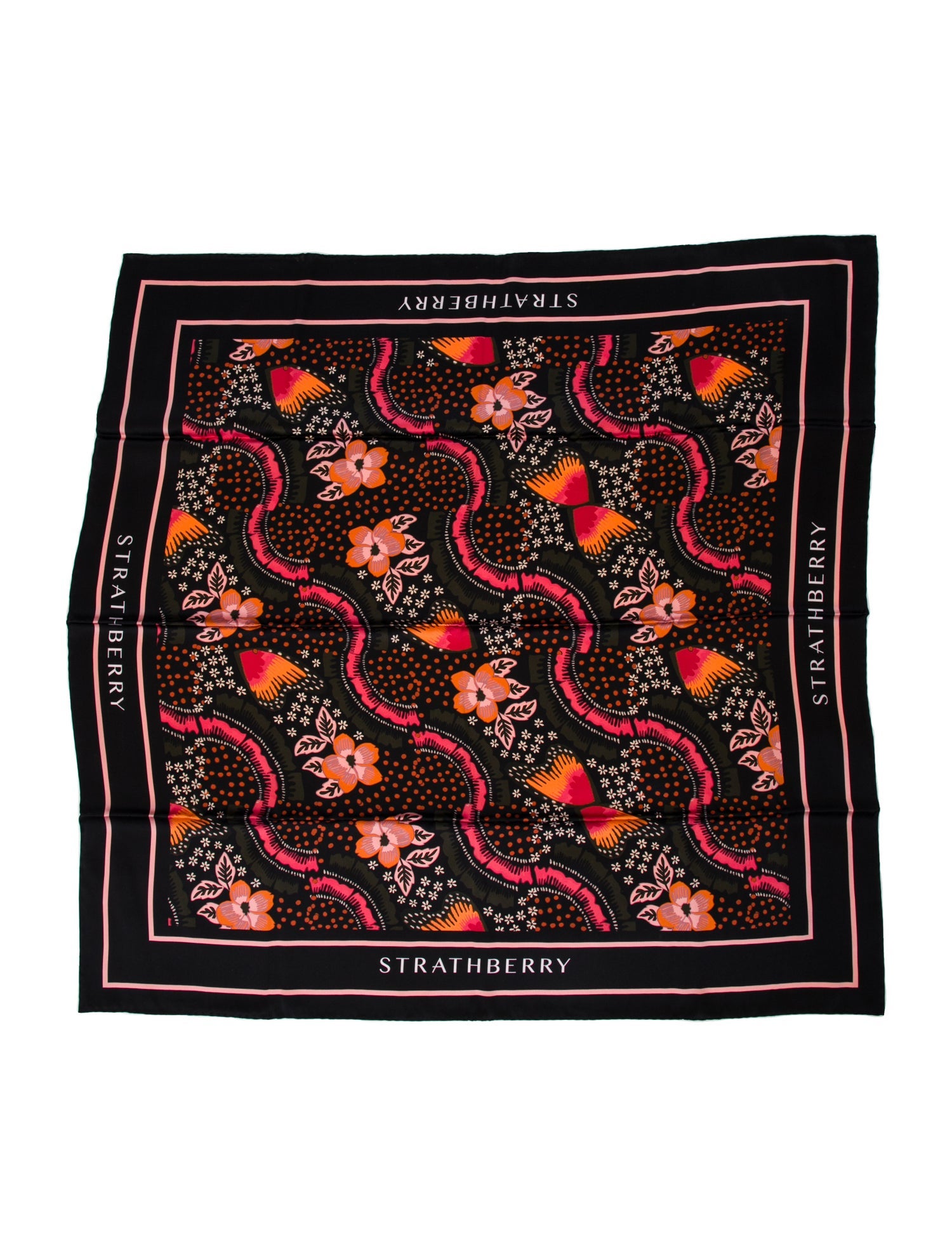 Strathberry Silk Printed Scarf