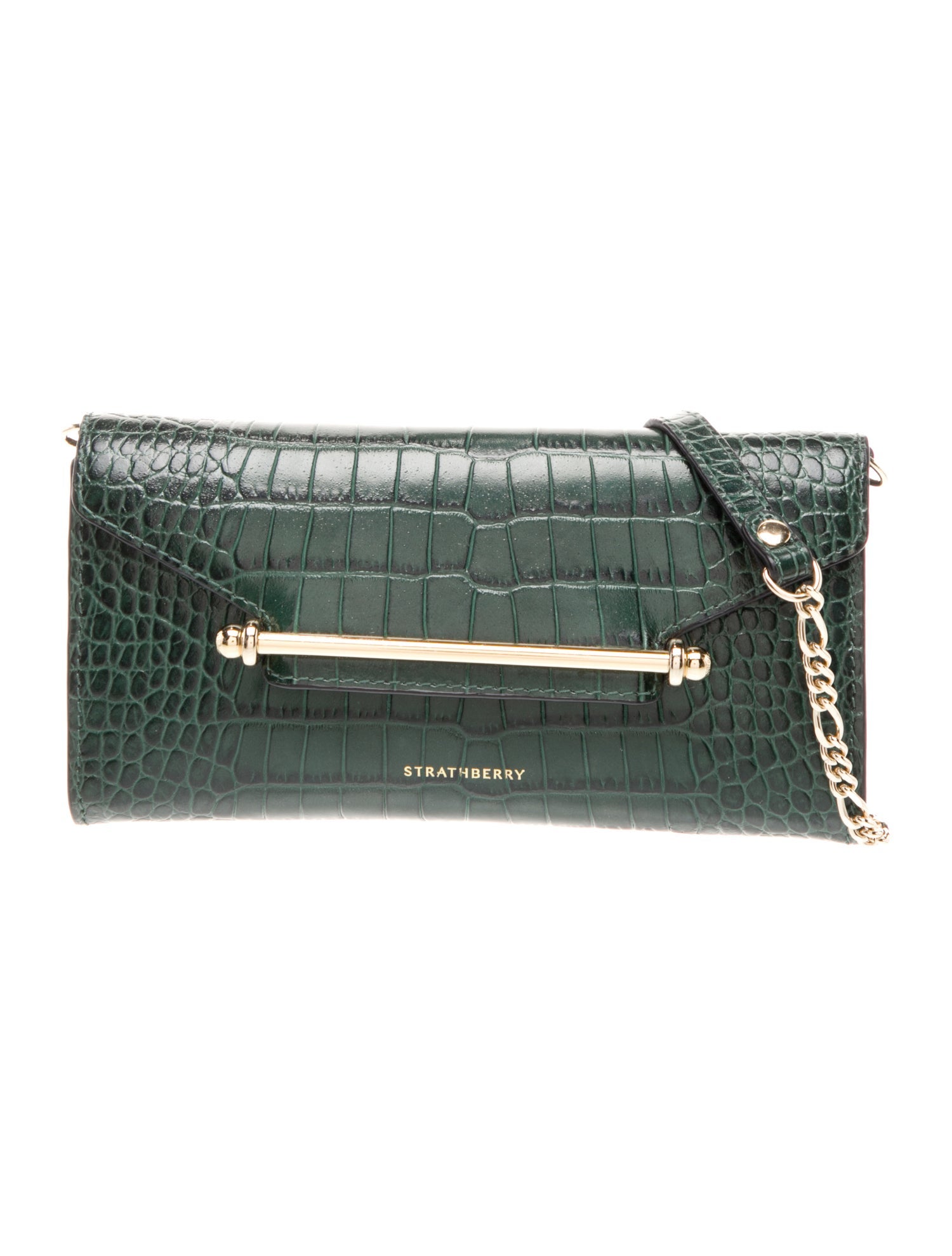 Strathberry Embossed Leather Clutch