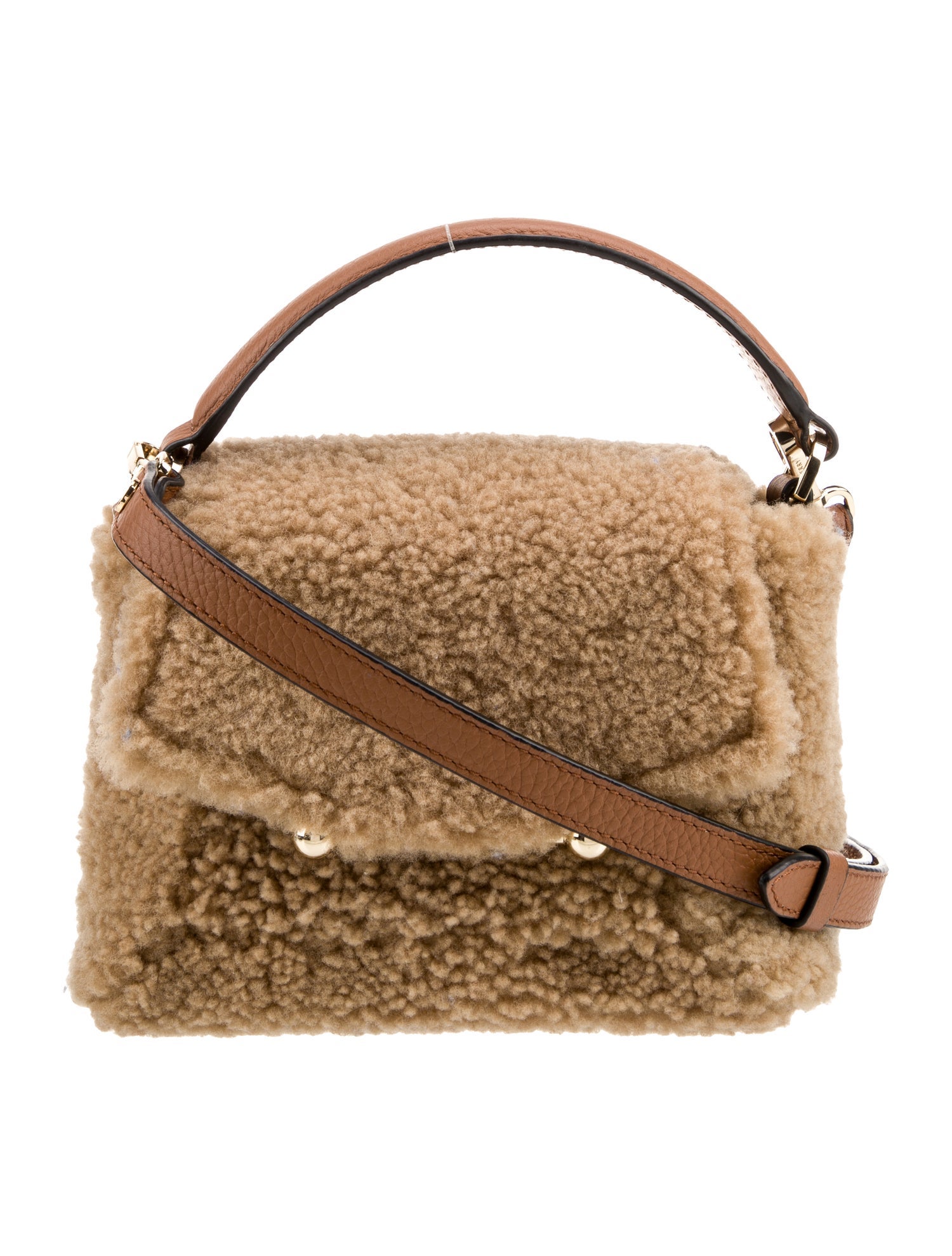 Strathberry Shearling Top Handle Bag