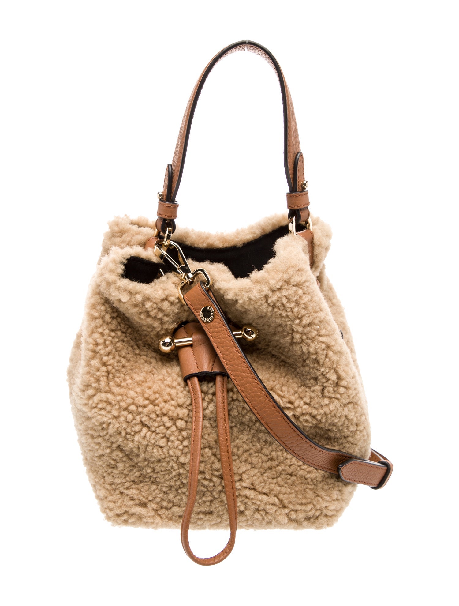 Strathberry Shearling Top Handle Bag