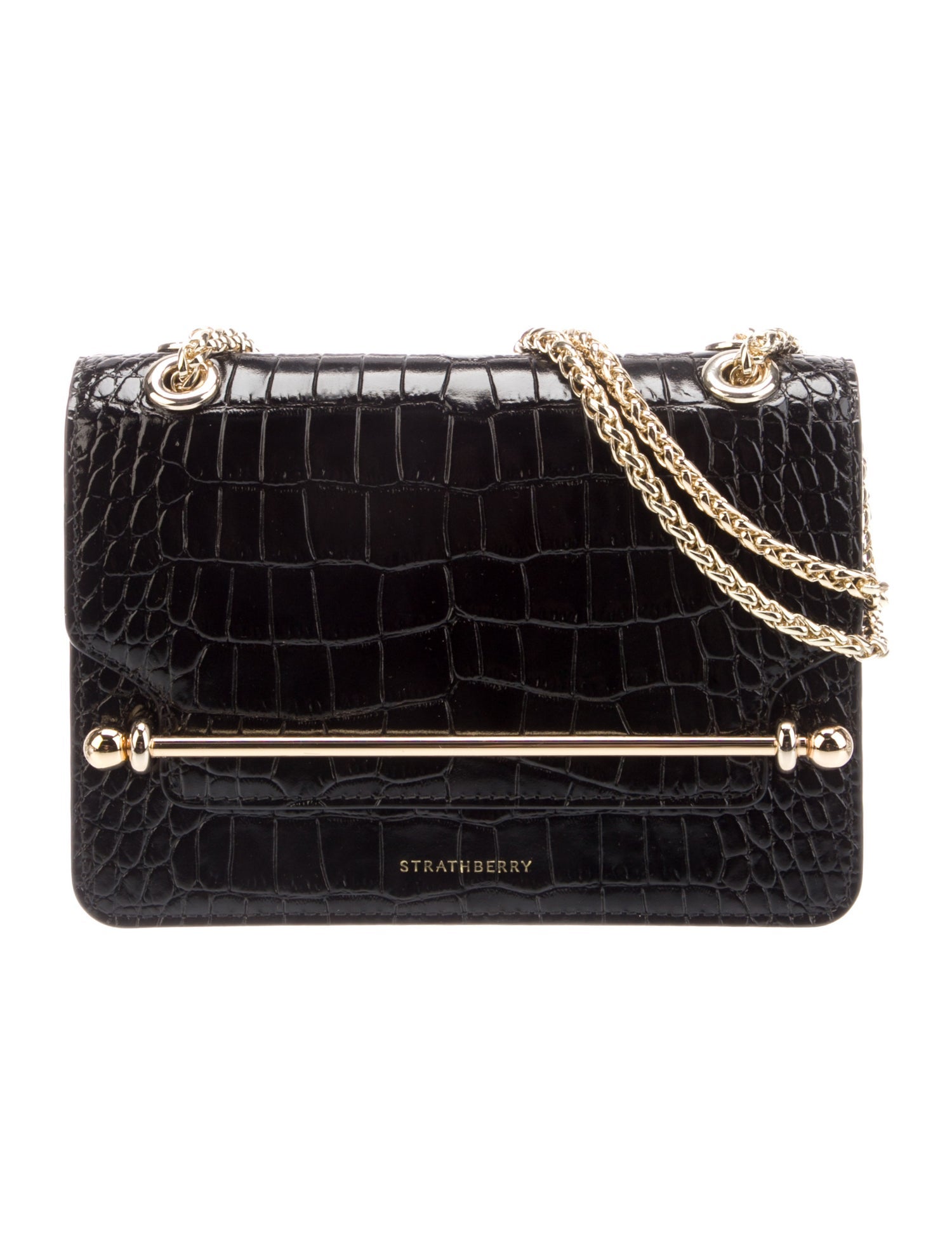 Strathberry Embossed Leather Shoulder Bag