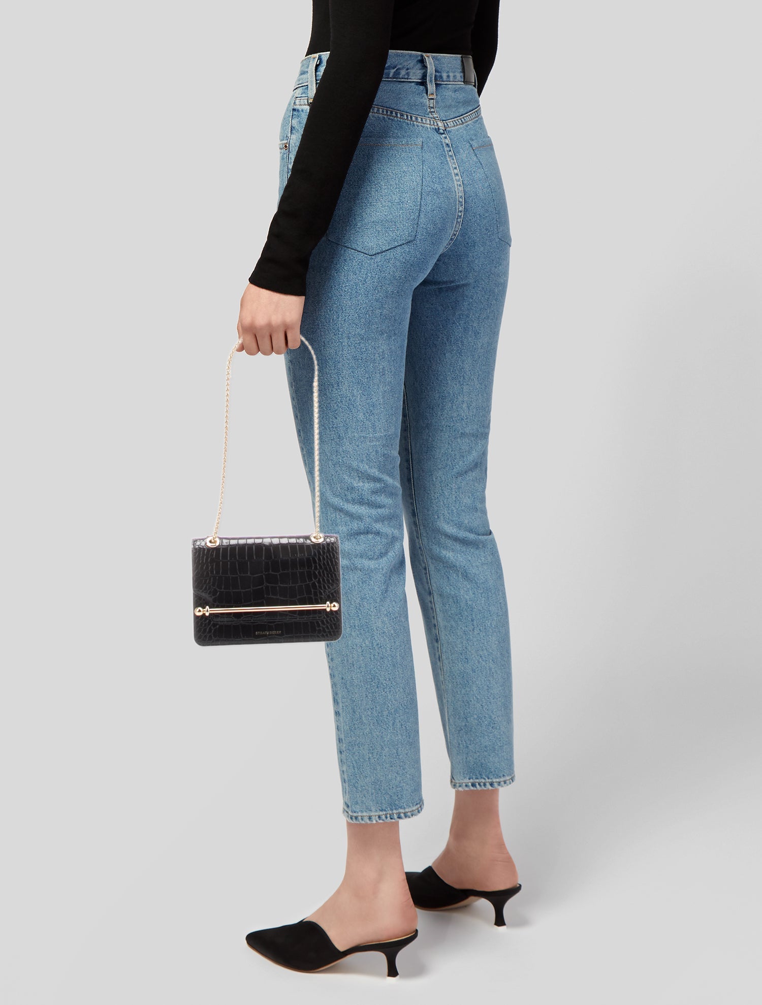 Strathberry Embossed Leather Shoulder Bag