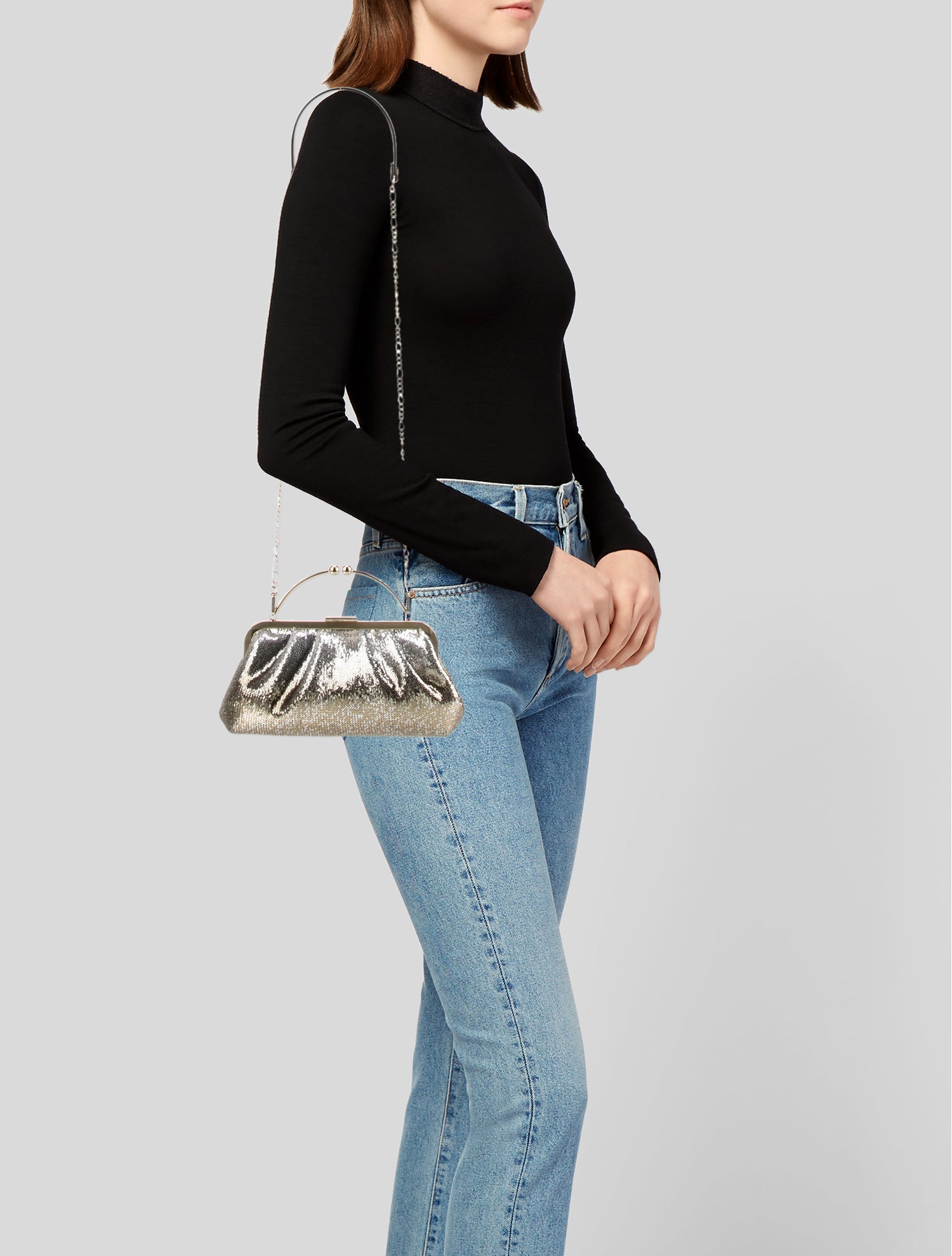 Strathberry Sequins Top Handle Bag