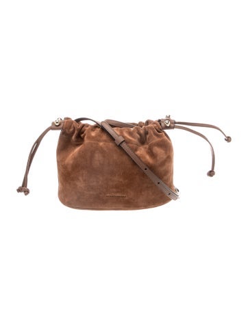 Pre-owned Strathberry Suede Charlotte In Brown