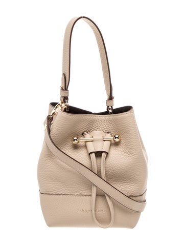 Pre-owned Strathberry Leather Bucket Bag In Brown