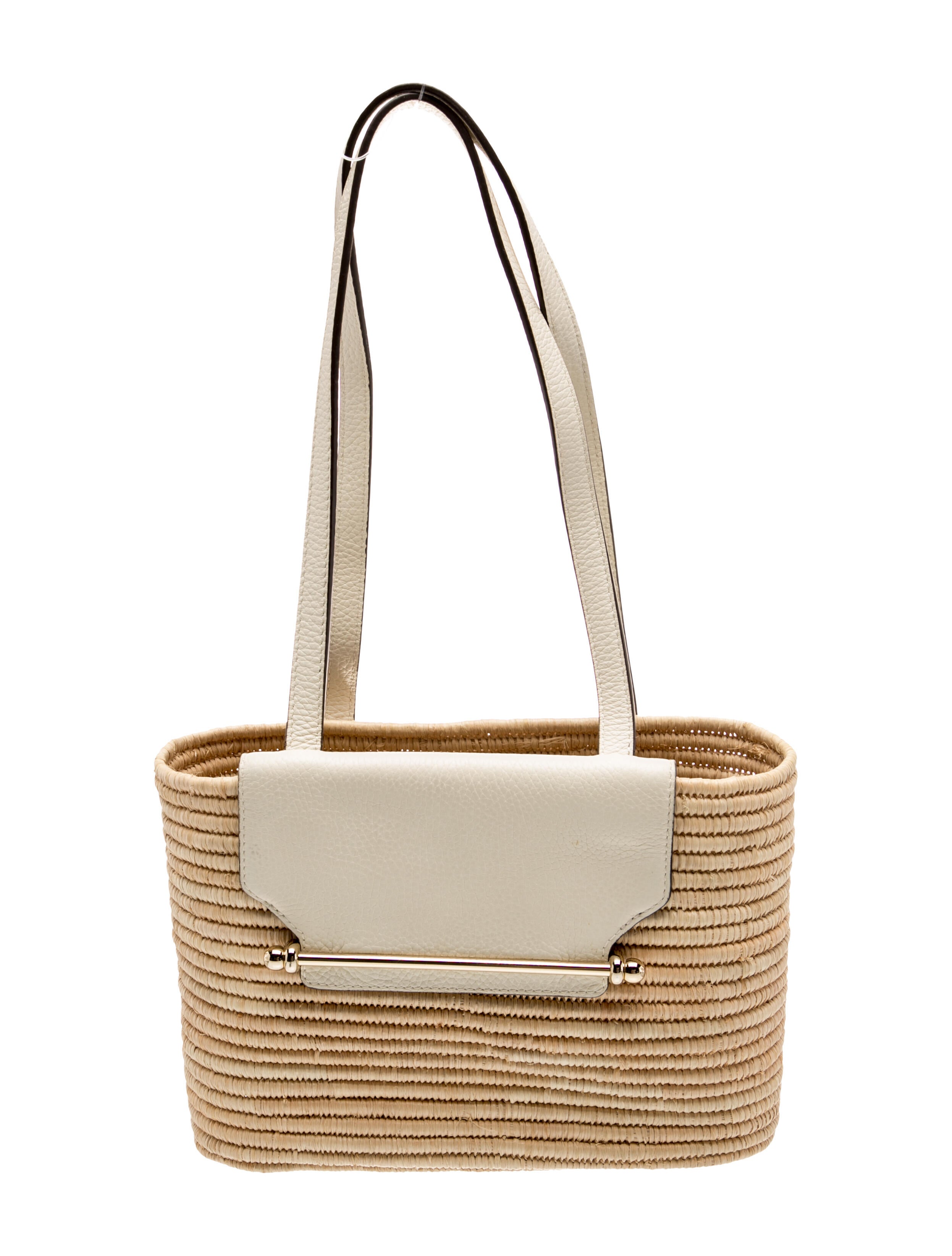 Strathberry Raffia Shoulder Bag - Neutrals Totes, Handbags