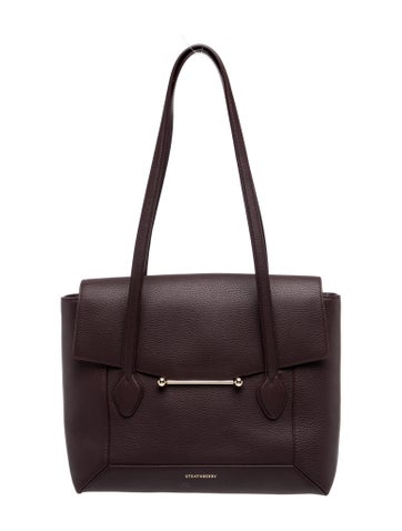 Pre-owned Strathberry Leather Shoulder Bag In Burgundy