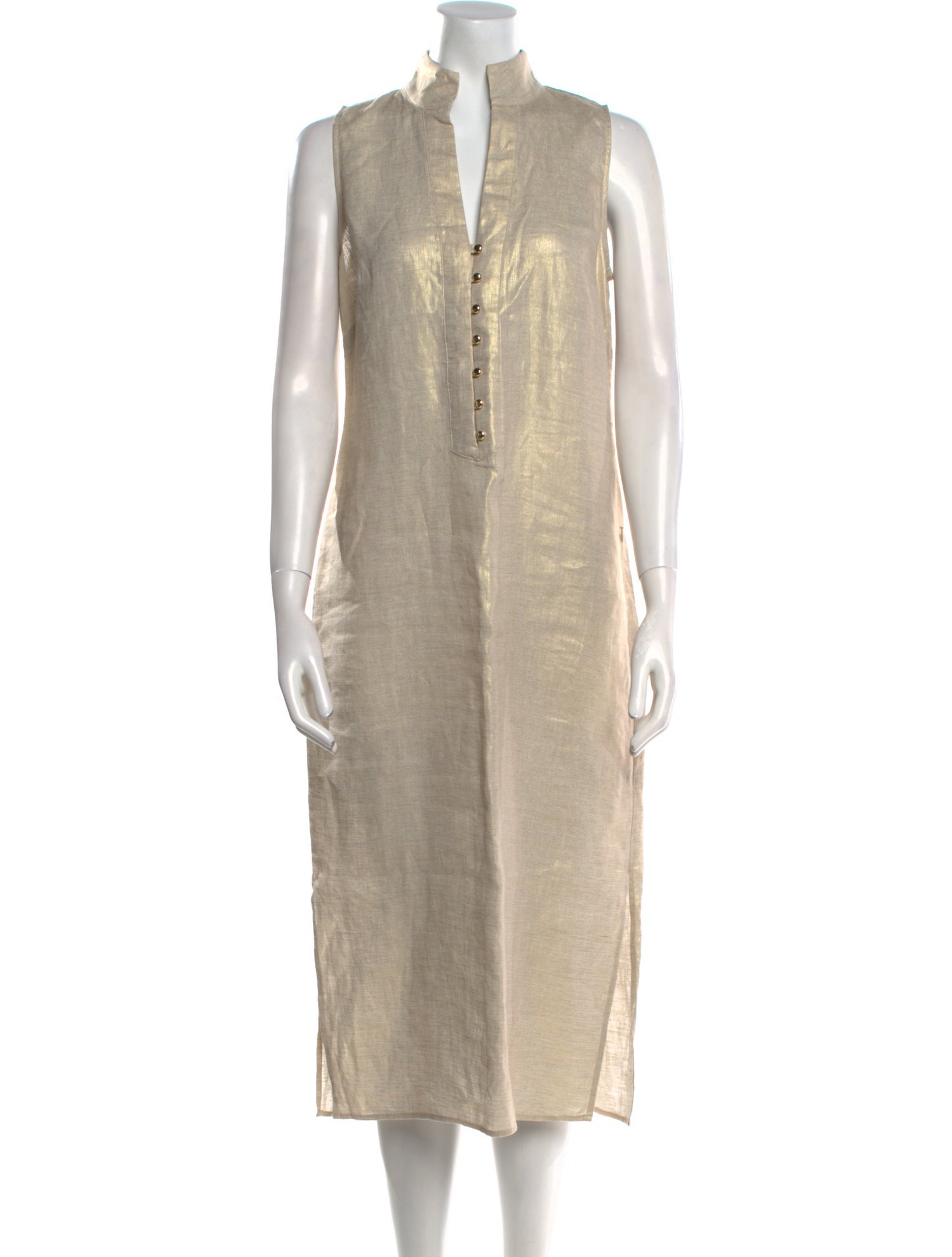 STS Sail to Sable Linen Midi Length Dress