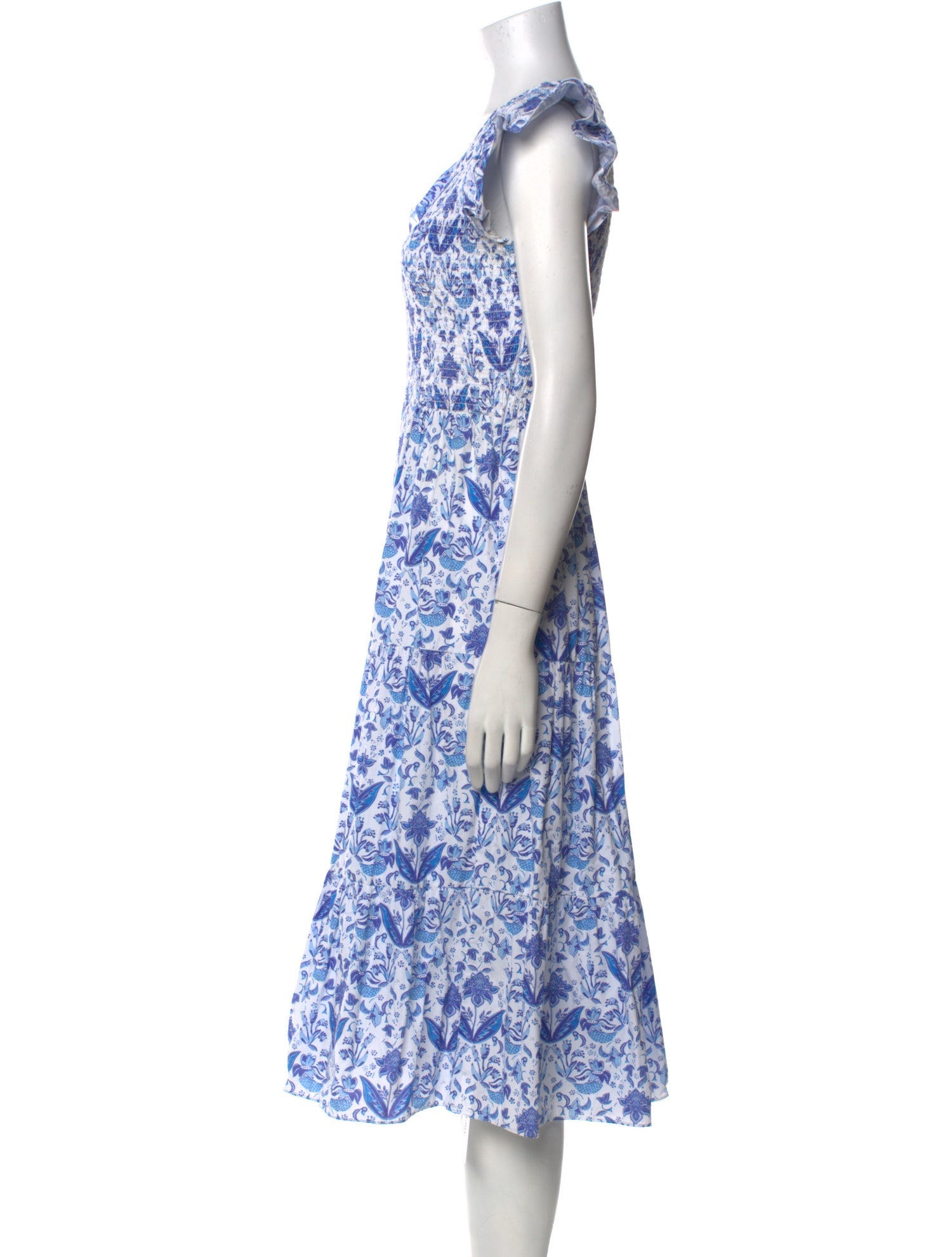 STS Sail to Sable Floral Print Midi Length Dress