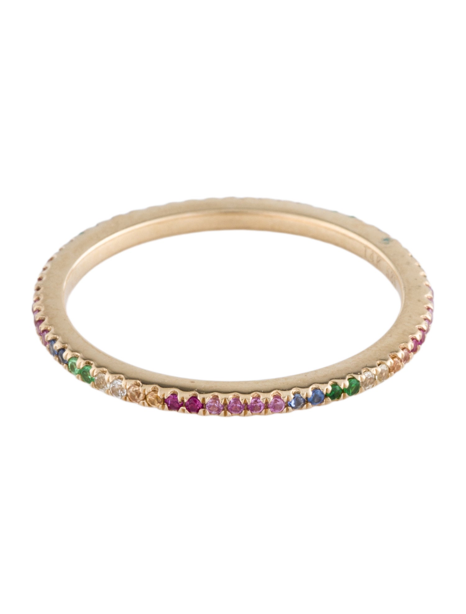 Stone & Strand 14K Sapphire, Ruby & Tsavorite Garnet Eternity Band