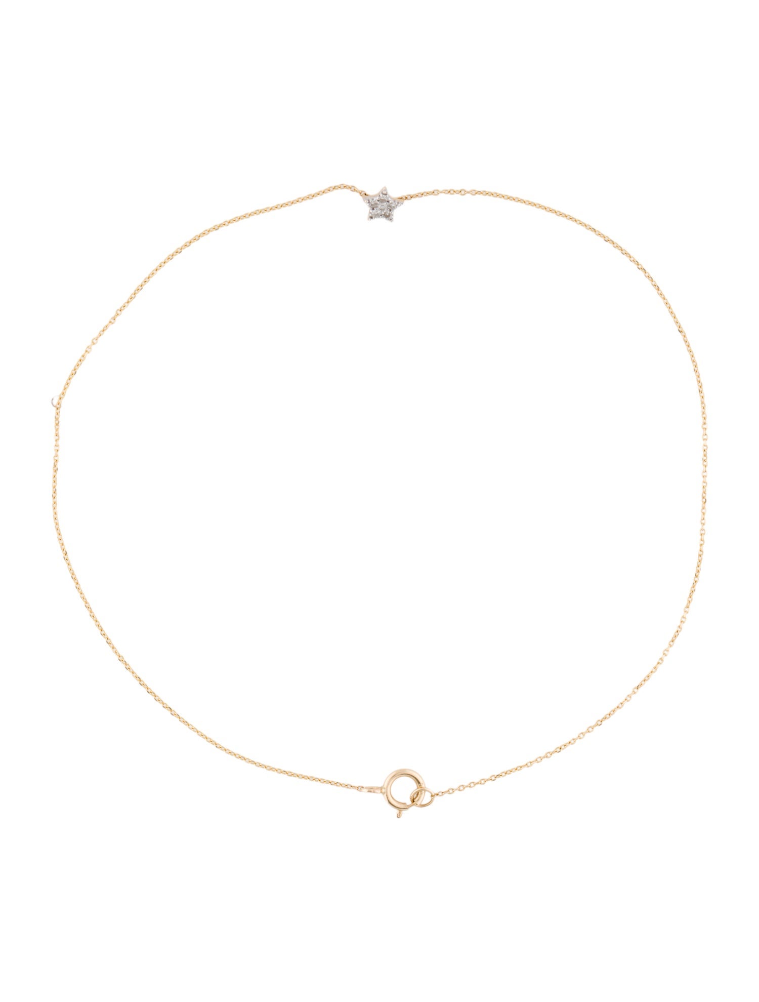 Stone & Strand 14K Diamond Star Anklet