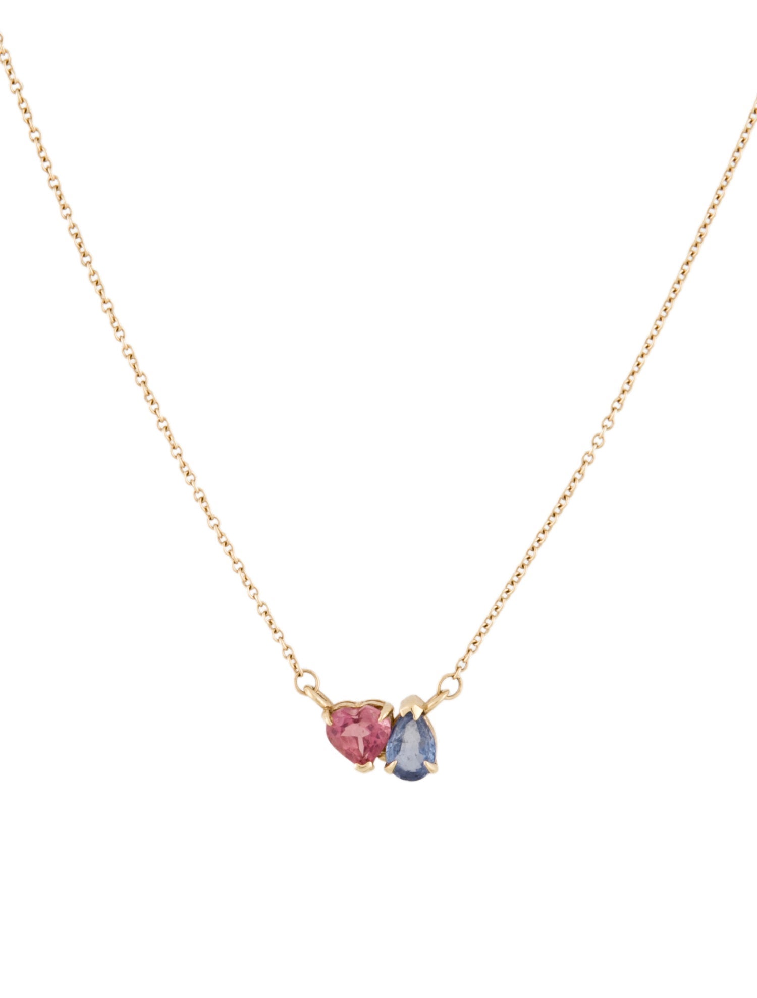 Stone & Strand 10K Sapphire & Tourmaline Just the Two of Us Geranium Necklace