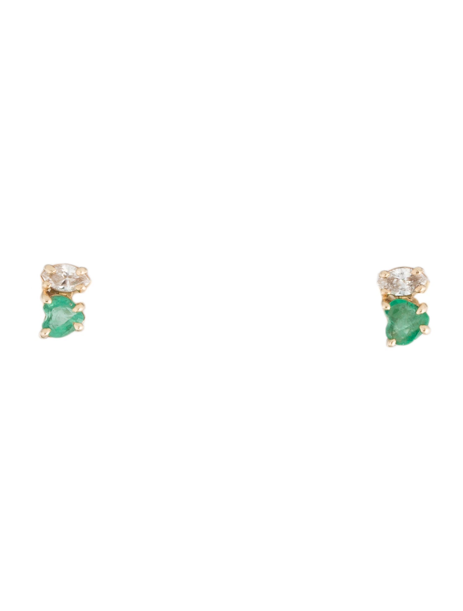 Stone & Strand 10K Emerald & Diamond Luxe Stud Earrings