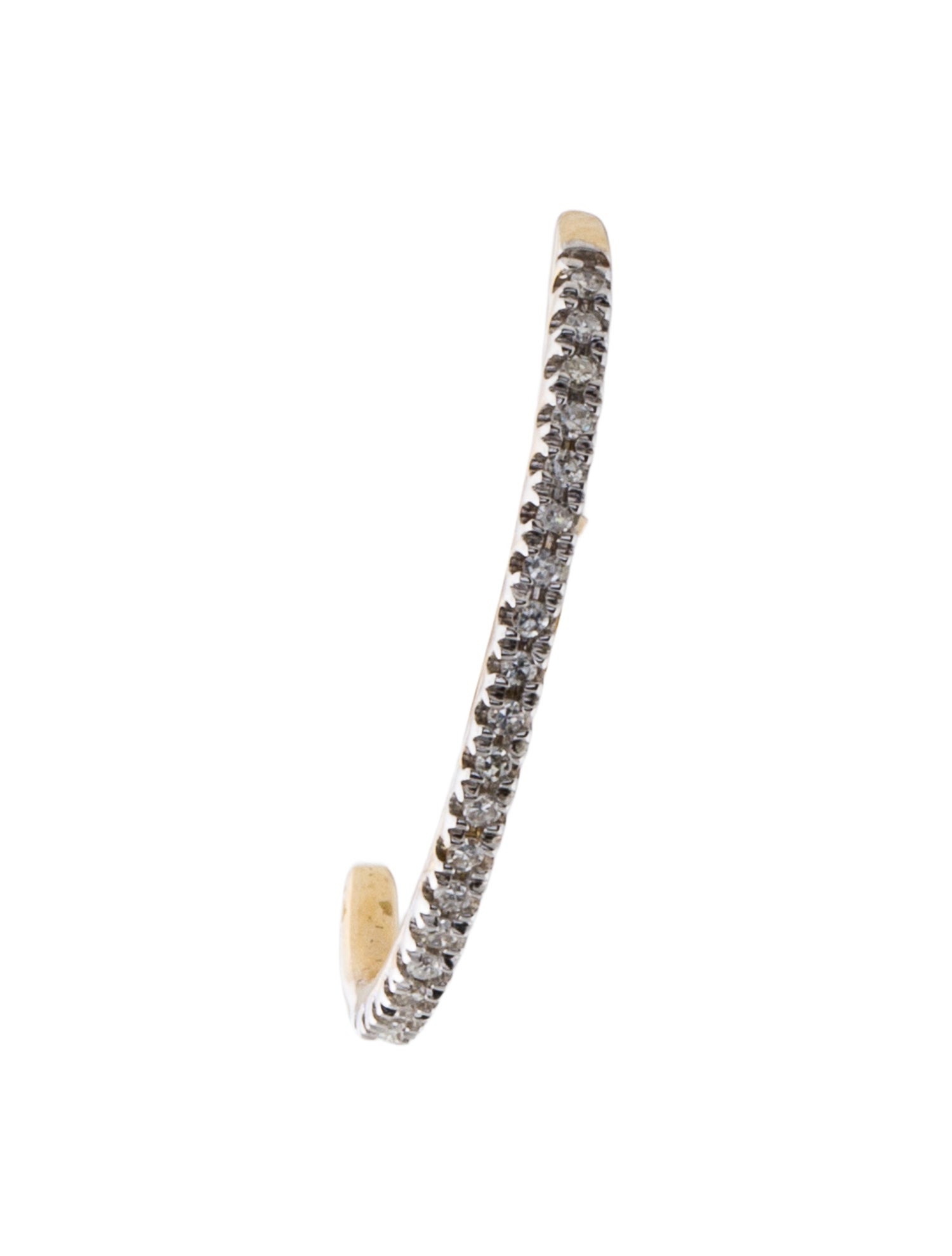 Stone & Strand 14K Diamond Single Suspender Huggie Earring