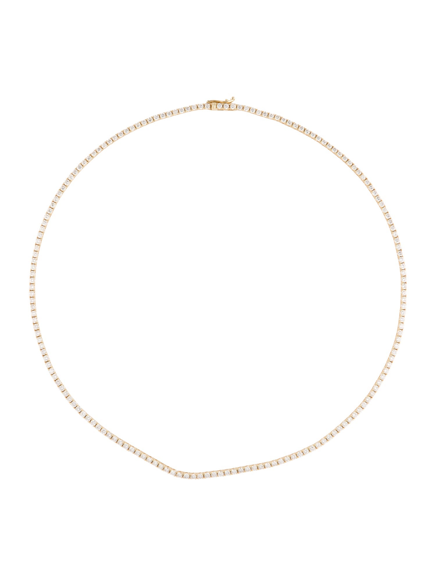 Stone & Strand 14K 6.10ctw Diamond Unflippable Tennis Necklace