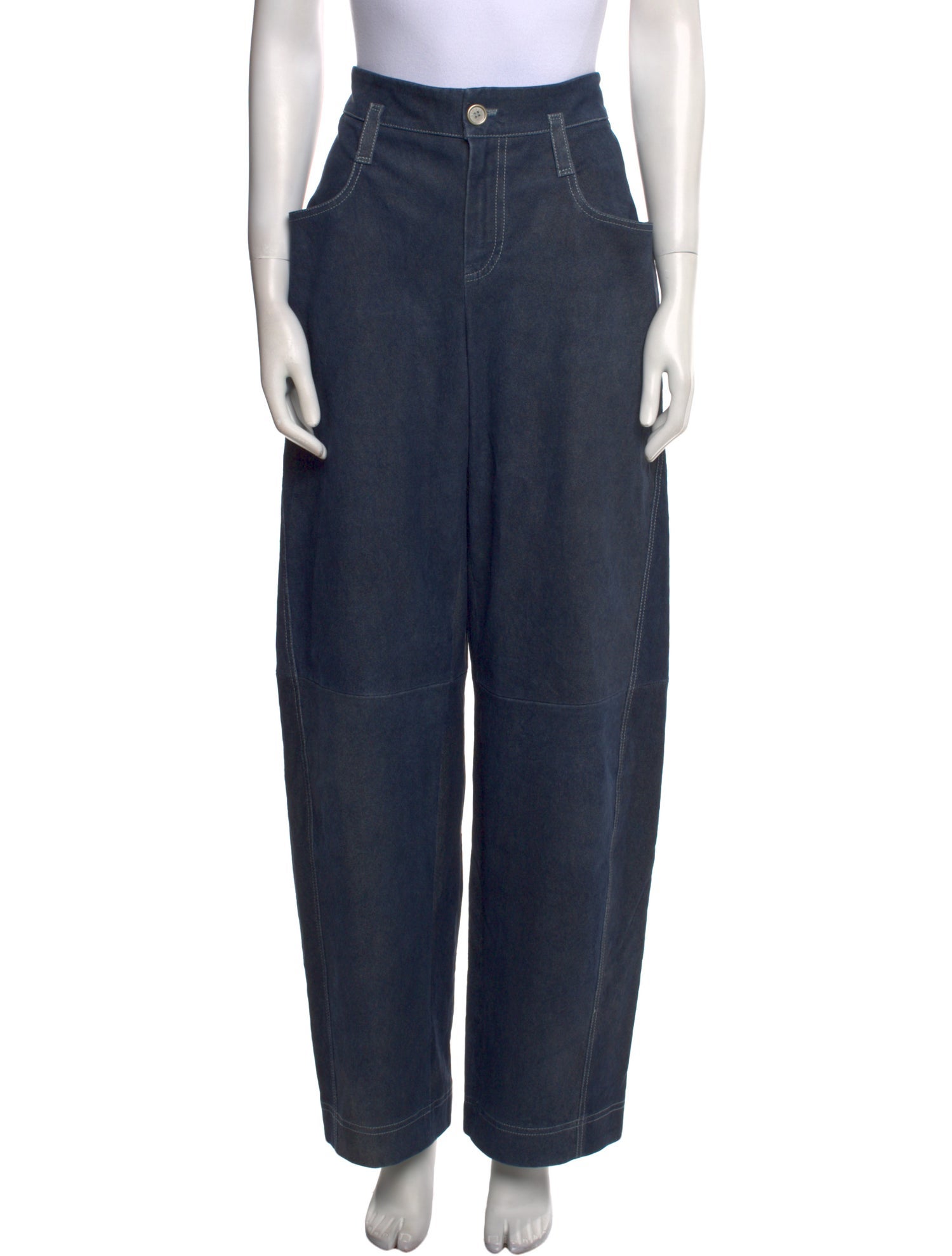 Stouls Lamb Leather Wide Leg Pants