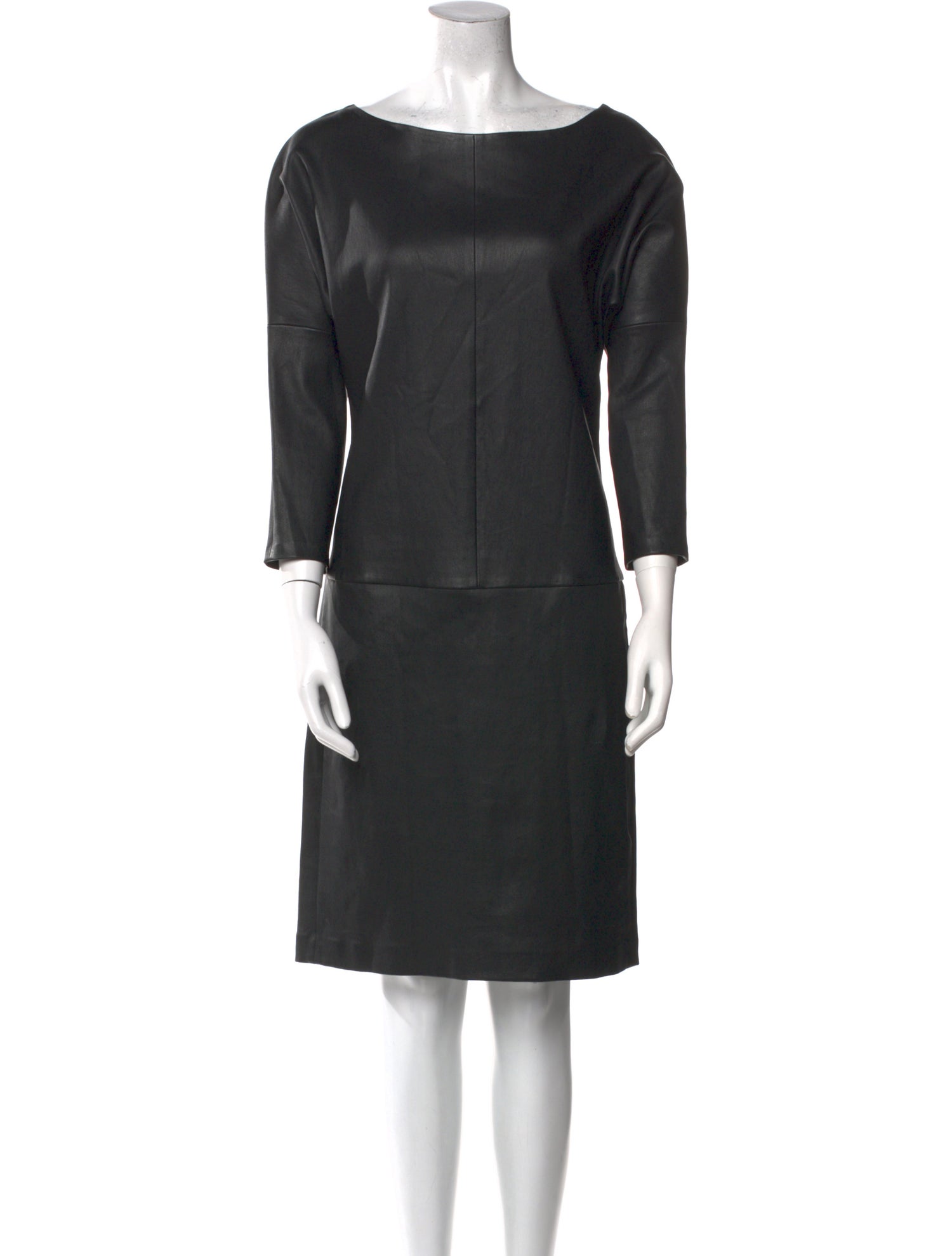 Stouls Leather Knee-Length Dress