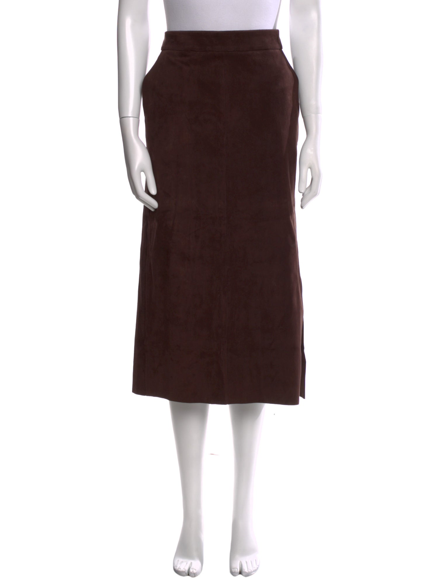 Stouls Lamb Leather Midi Length Skirt