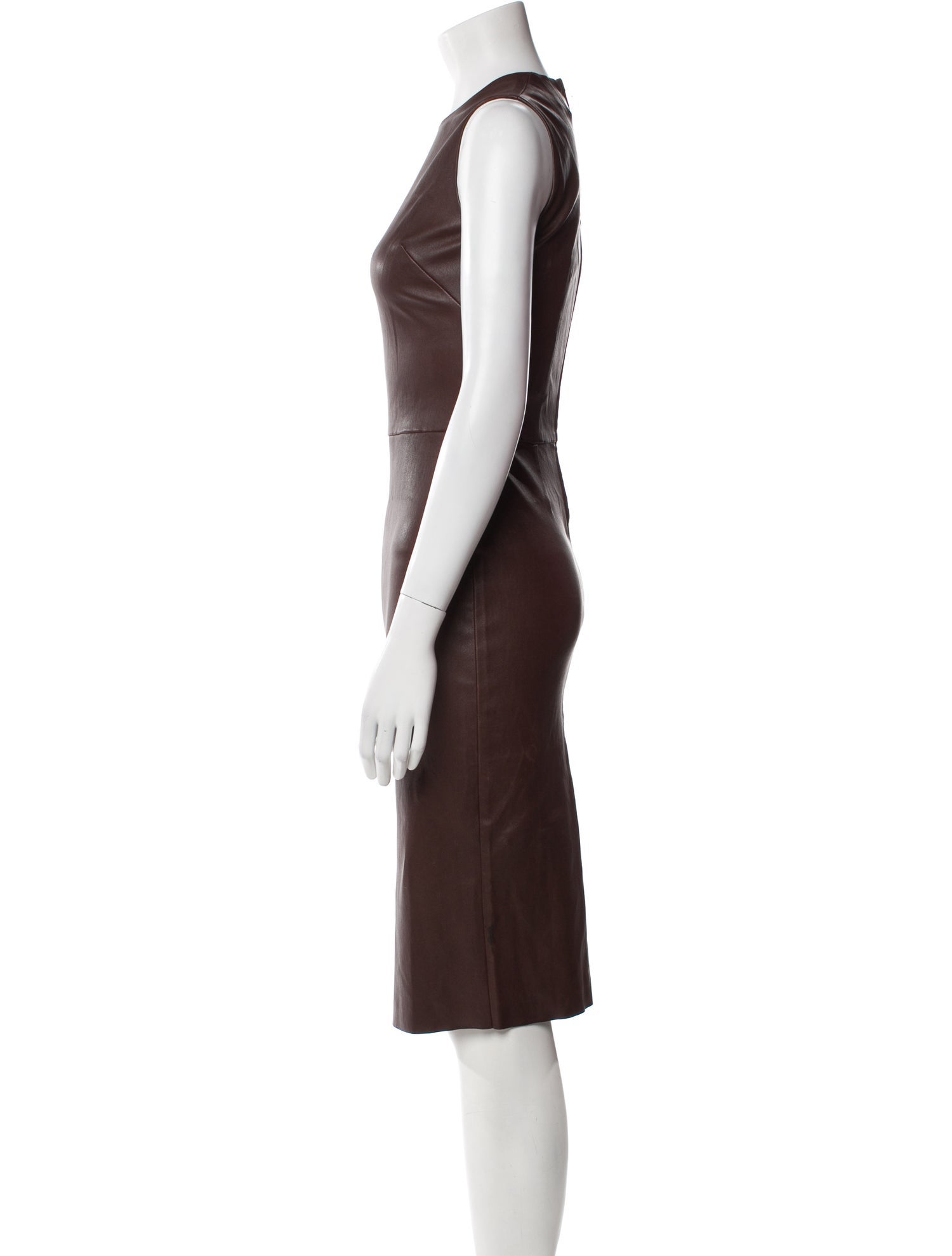 Stouls Lamb Leather Midi Length Dress