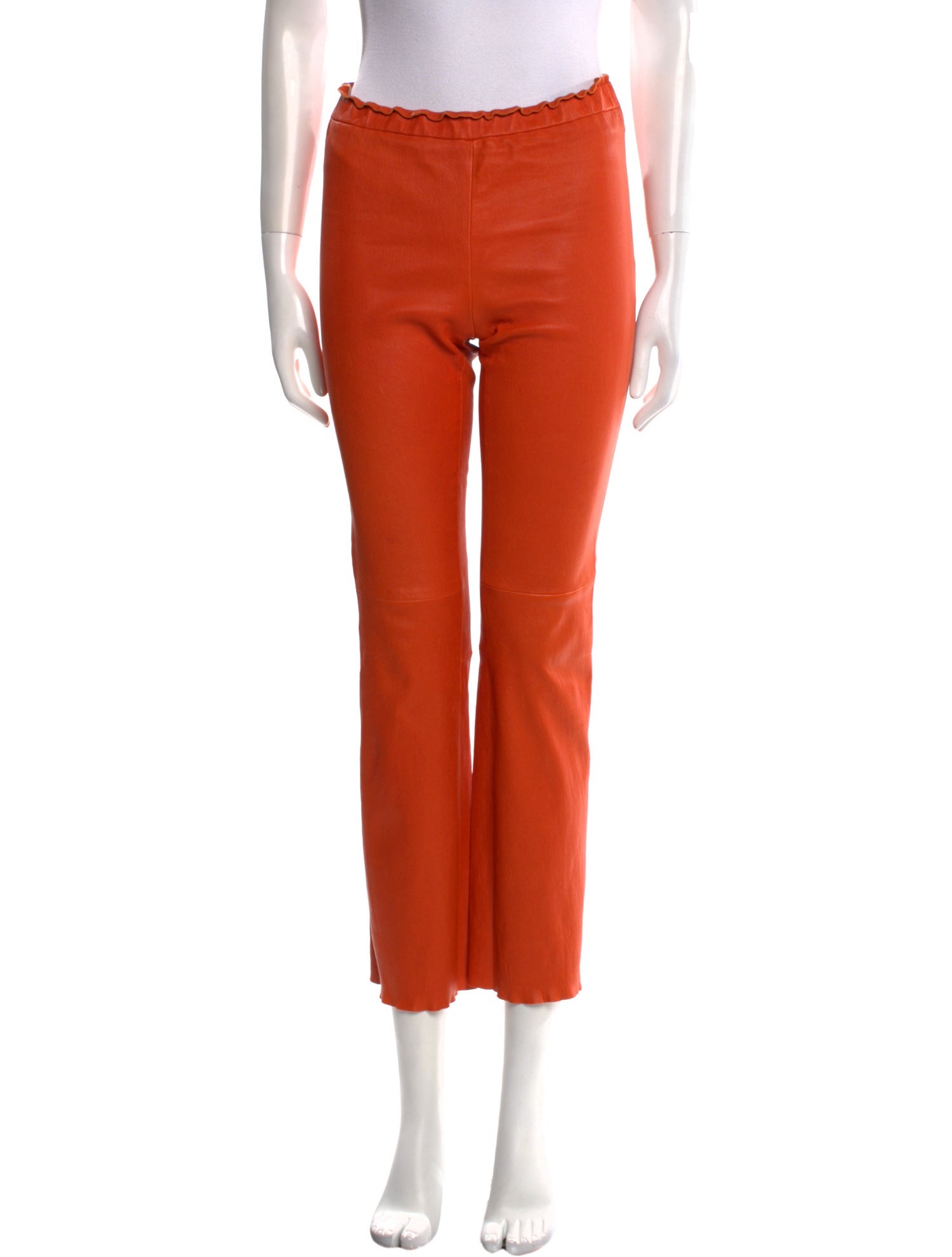 Stouls Lamb Leather Straight Leg Pants
