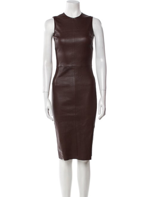 Stouls Lamb Leather Midi Length Dress