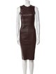 Stouls Lamb Leather Midi Length Dress