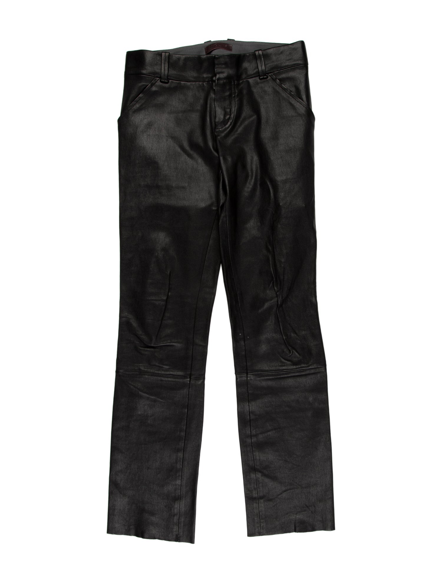 Stouls Lamb Leather Straight Leg Pants
