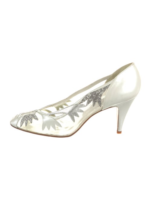 Stuart Weitzman Mesh Lace Pattern Pumps