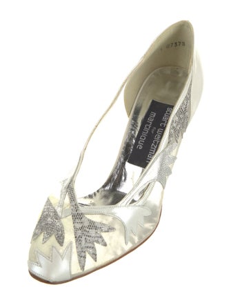Stuart Weitzman Mesh Lace Pattern Pumps