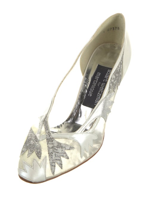 Stuart Weitzman Mesh Lace Pattern Pumps