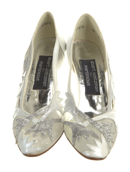Stuart Weitzman Mesh Lace Pattern Pumps